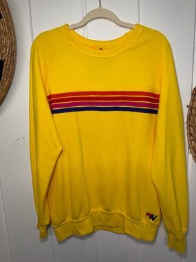 AVIATOR NATION UNISEX 5 STRIPE UNISEX CREW SWEATSHIRT